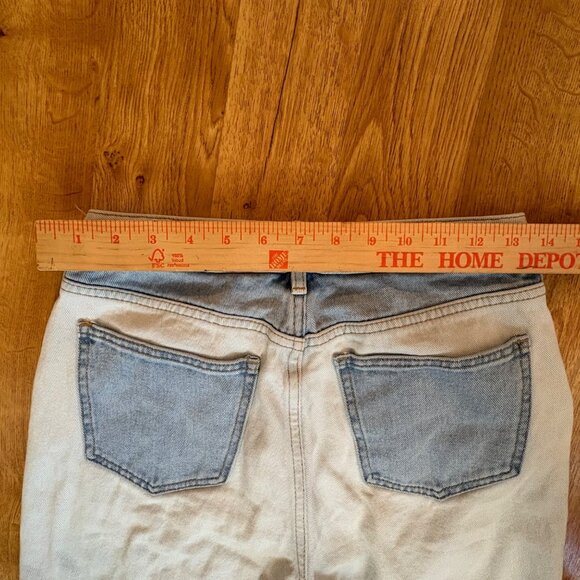 Pacsun Y2K Two-Tone Patchwork Mom Jeans Size 27 Denim Sustainable 90s Vintage - Picture 7 of 9